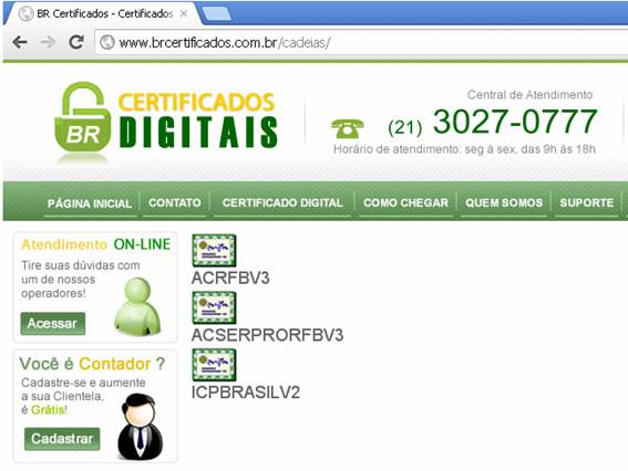 Instalar Certificado Digital no Chrome