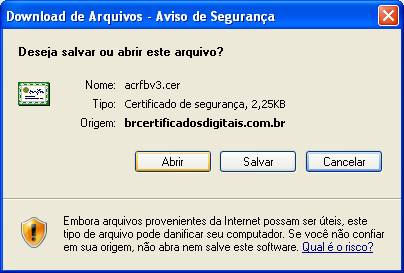 Instalar Certificado Digital no Internet Explorer